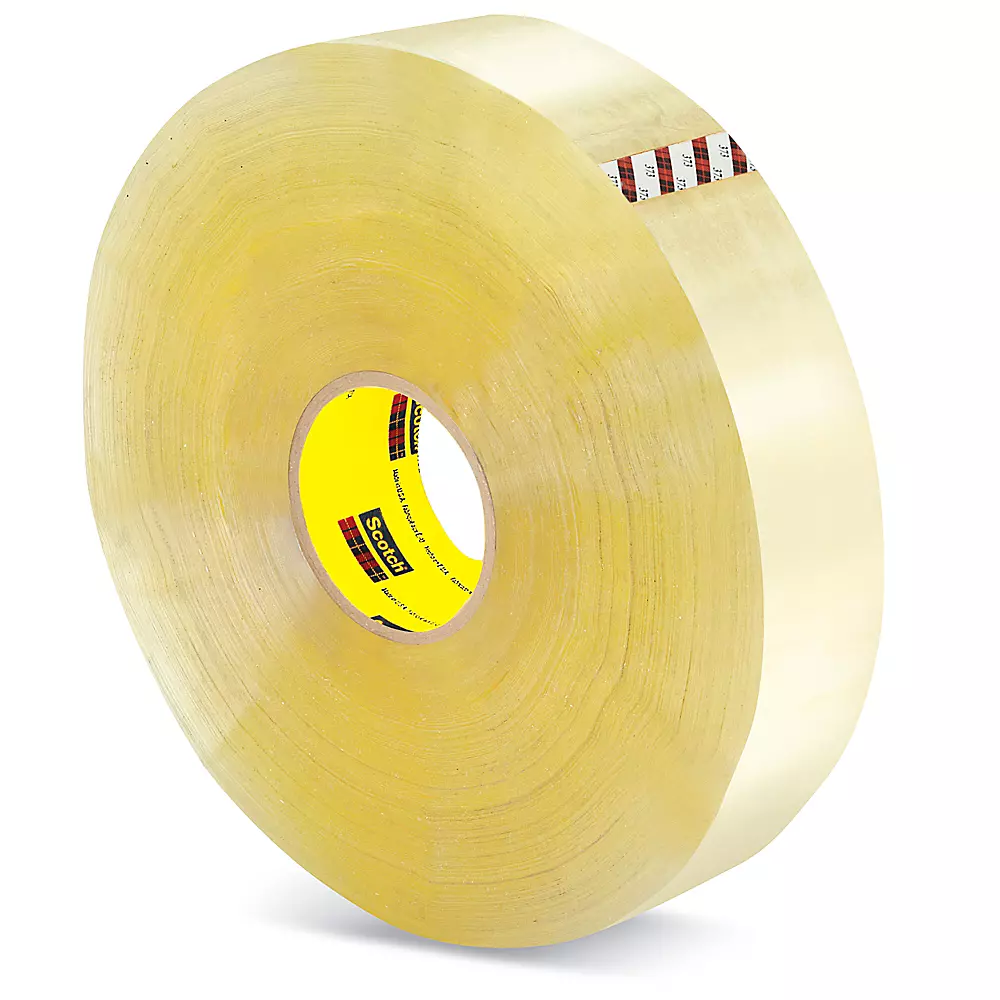 3M 373 Hot Melt Machine Length Tape - 2" x 1,000 yds, Clear