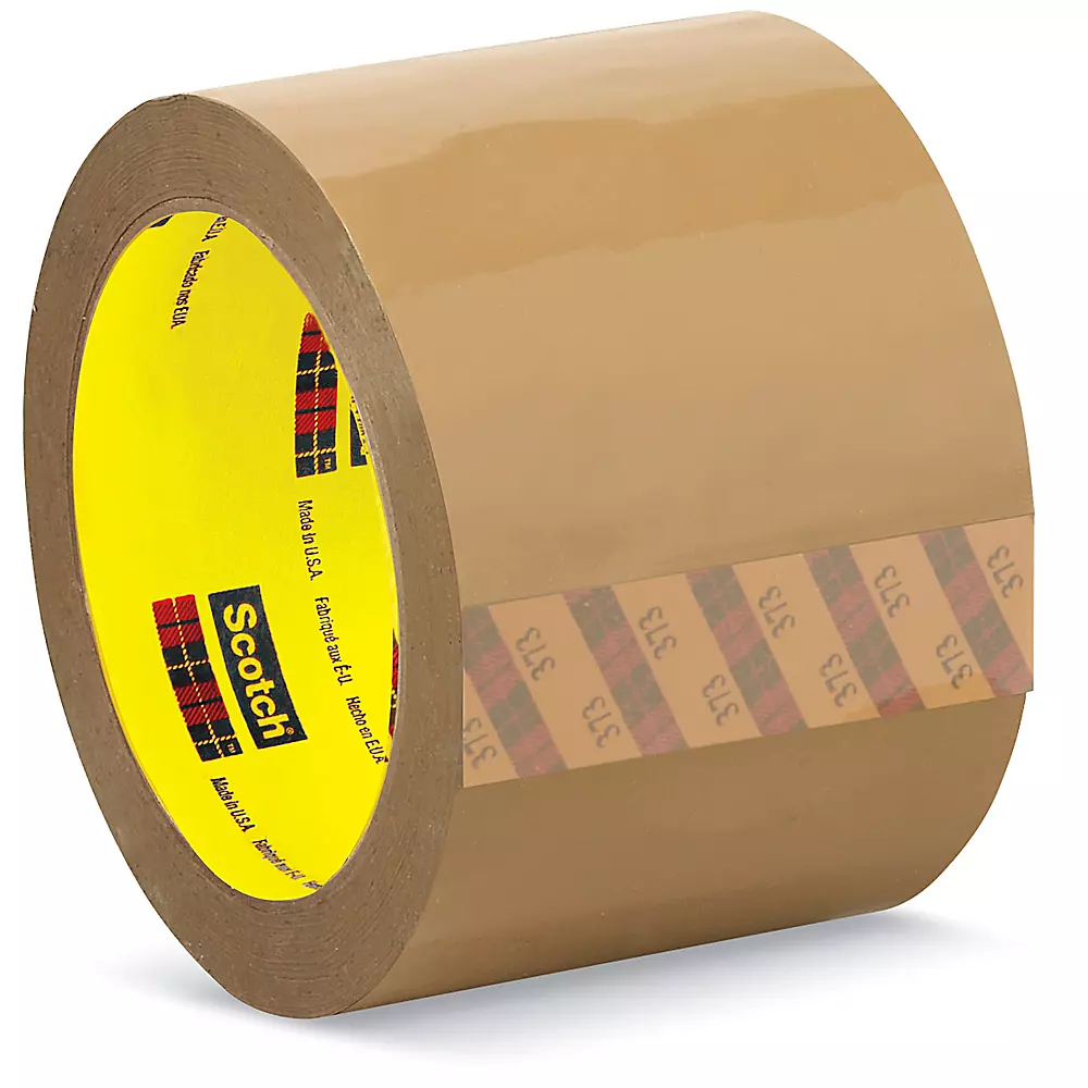 3M 373 Carton Sealing Tape - 3" x 55 yds, Tan