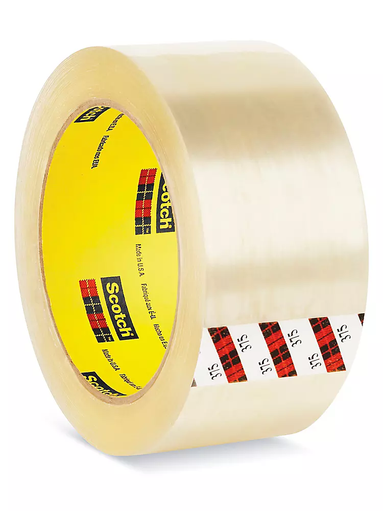 3M 375 Carton Sealing Tape - 2" x 55 yds, Clear
