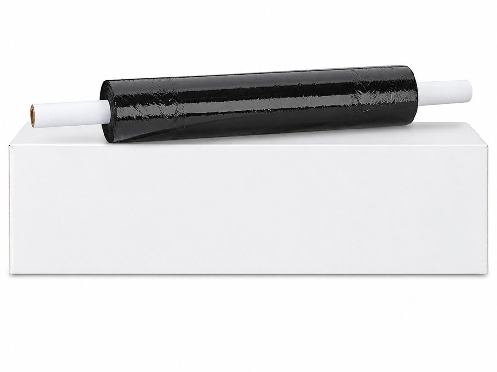 NED Econo-Wrapper - Black Opaque, 80 gauge, 20" x 1,000'
