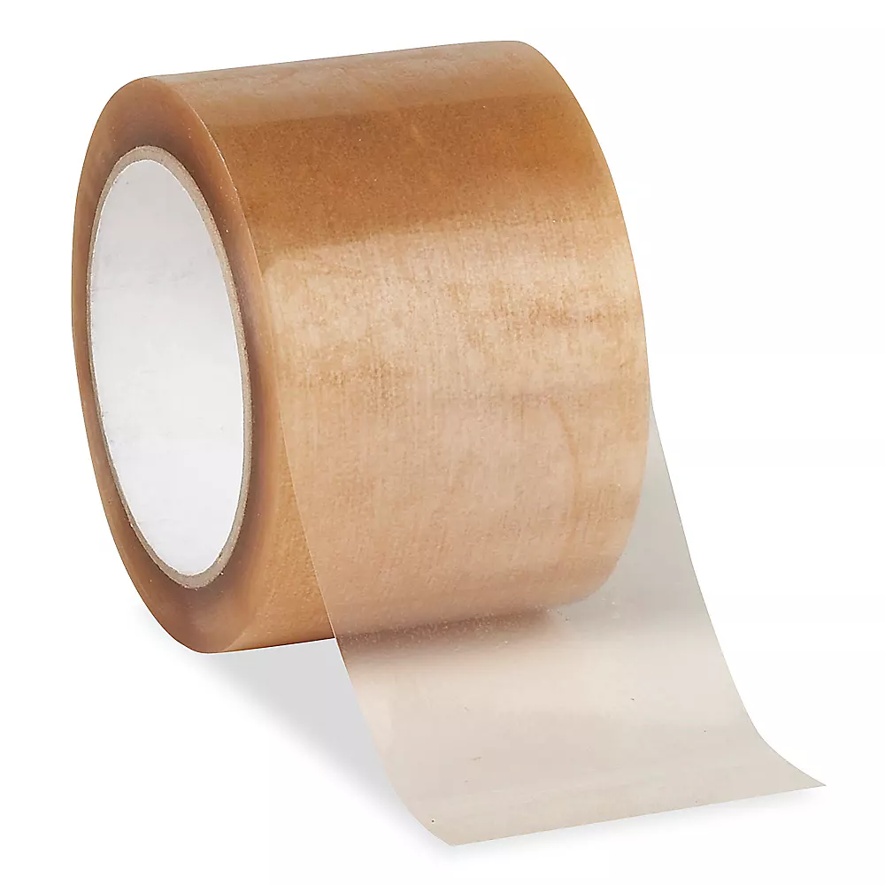 Natural Rubber Adhesive Tape - Polypropylene, 3" x 55 yds, 2.8 Mil, Clear
