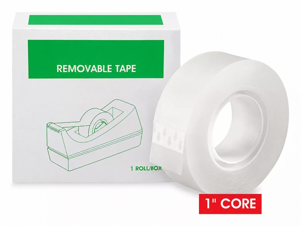 NorthEdge Removable Clear Tape - 3/4" x 36 yds, Clear