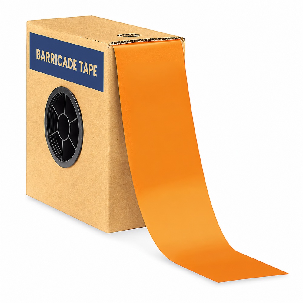 Blank Barricade Tape - 3" x 1,000', Orange