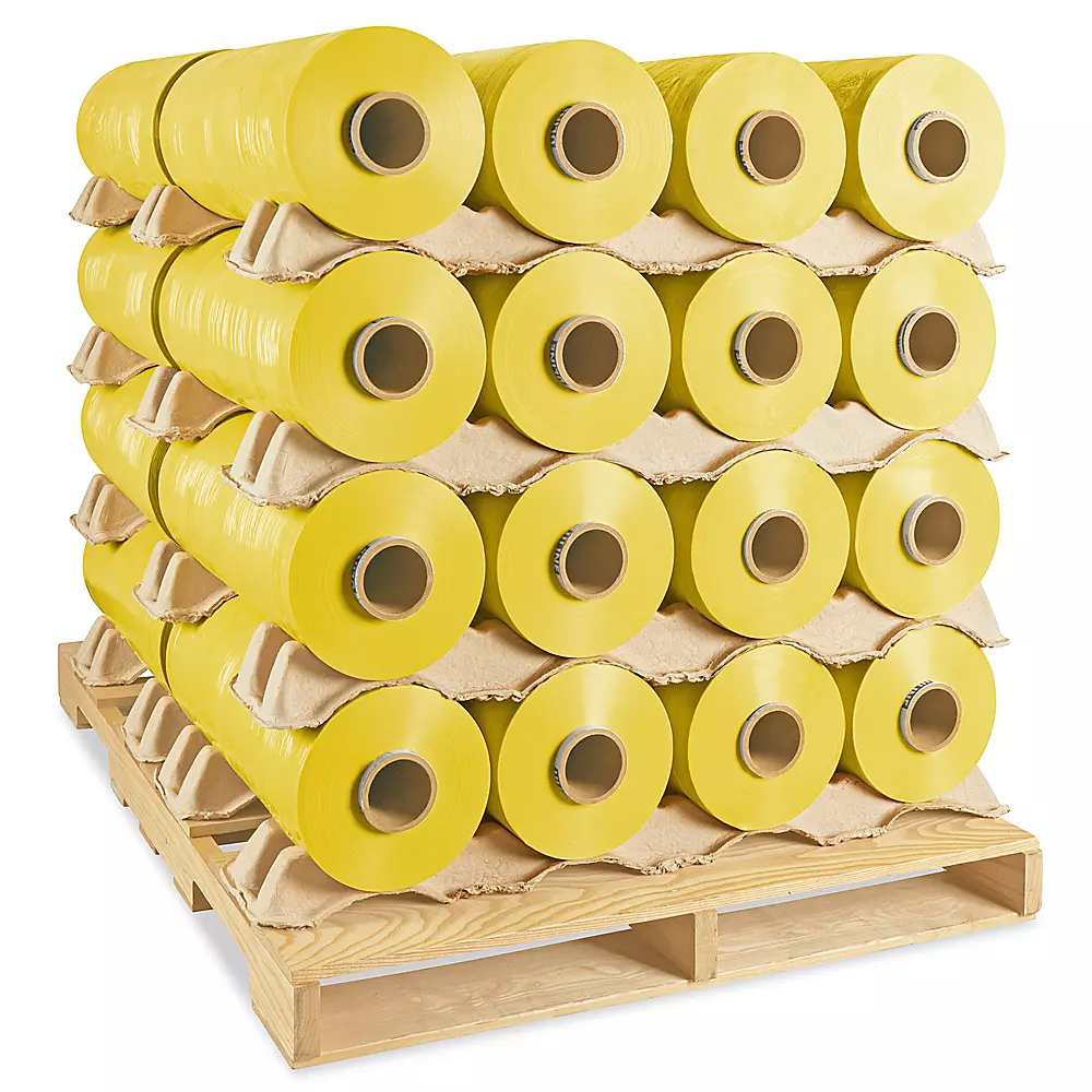 NorthEdge Machine Length Stretch Film Skid Lot - Cast, 80 gauge, 20" x 6,000', Yellow