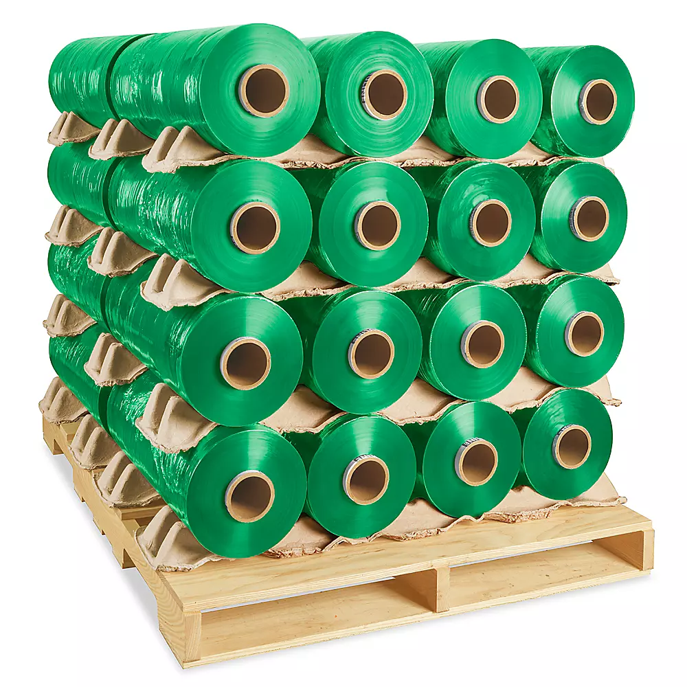 NorthEdge Machine Length Stretch Film Skid Lot - Cast, 80 gauge, 20" x 6,000', Green