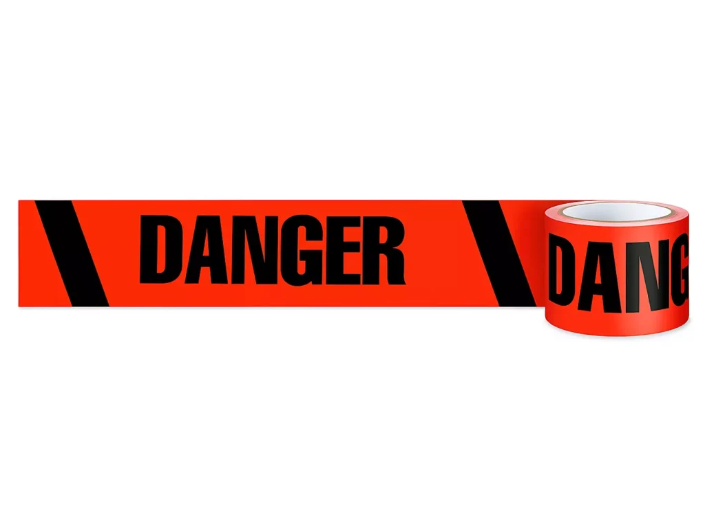 NorthEdge Vinyl Message Tape - "Danger", 3" x 60'