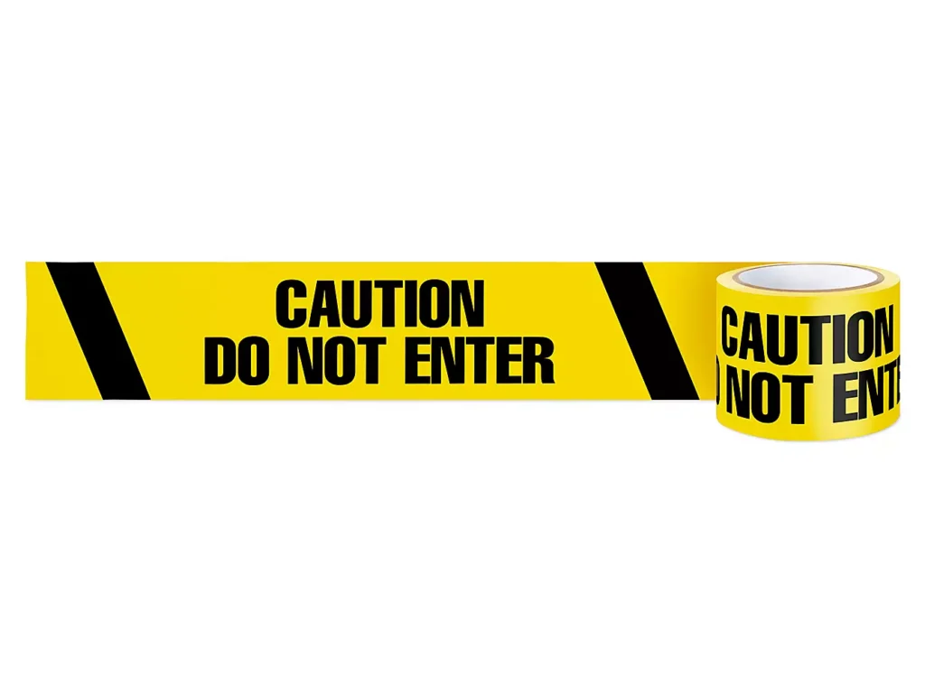 NorthEdge Vinyl Message Tape - "Caution Do Not Enter", 3" x 60'