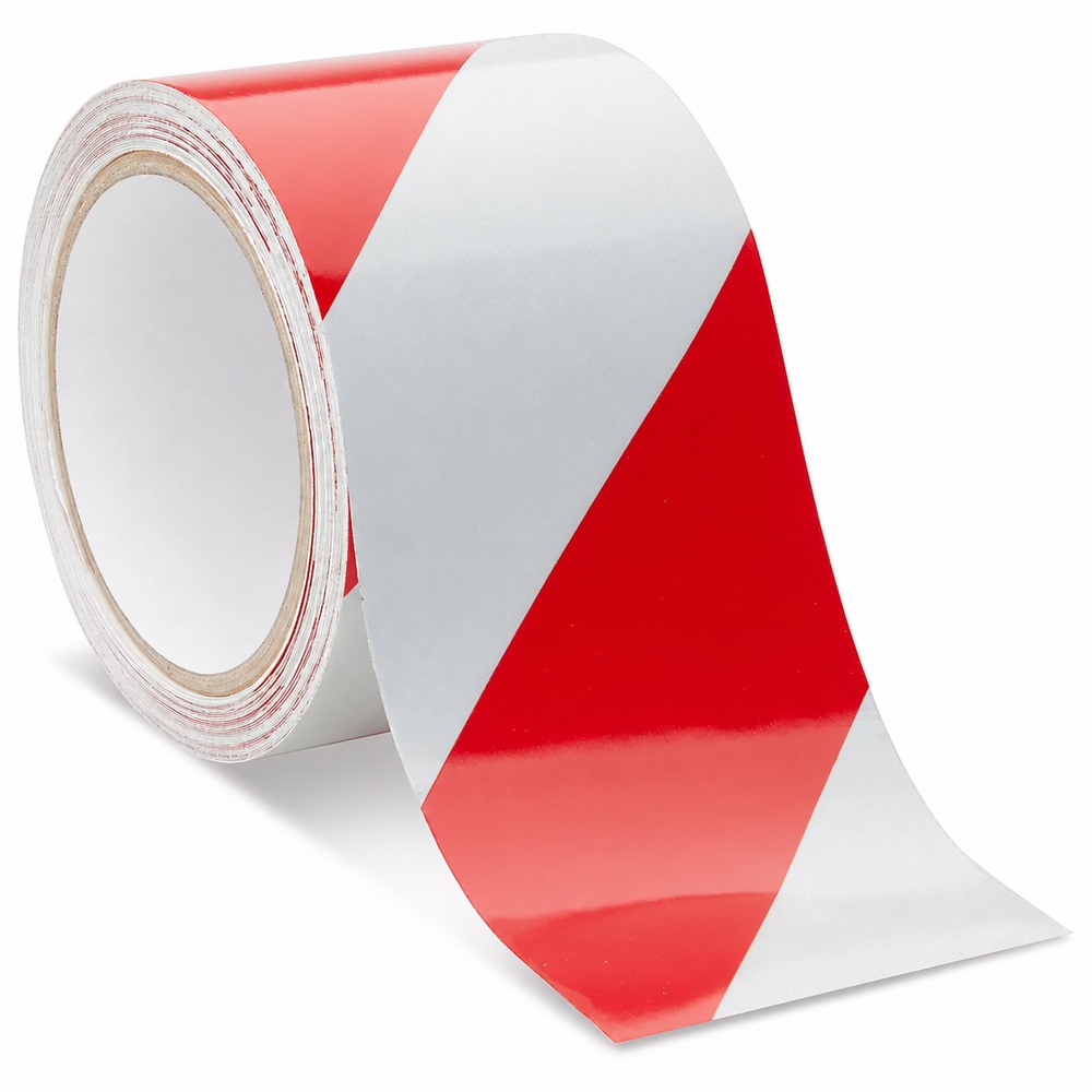 Reflective Tape - 3" x 10 yds, Red/White