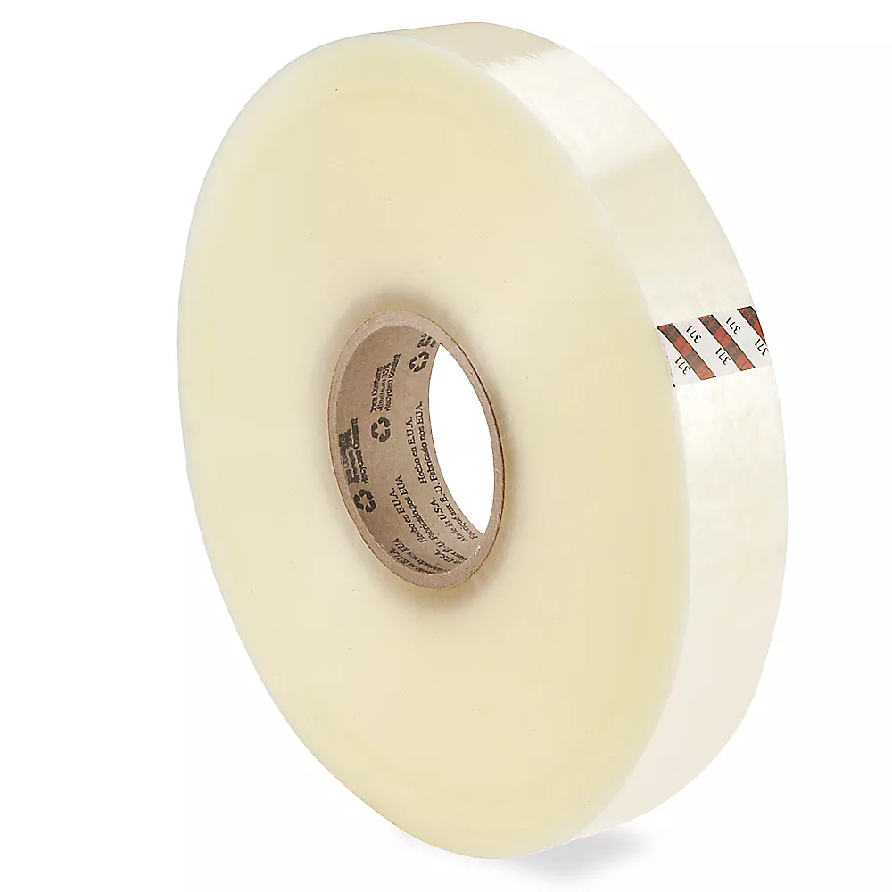 3M 371 Hot Melt Machine Length Tape - 1 1/2" x 1,000 yds, Clear