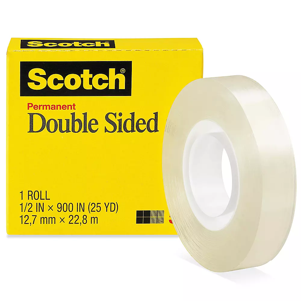 3M 665 Scotch® Double-Sided Tape - 1/2" x 25 yds