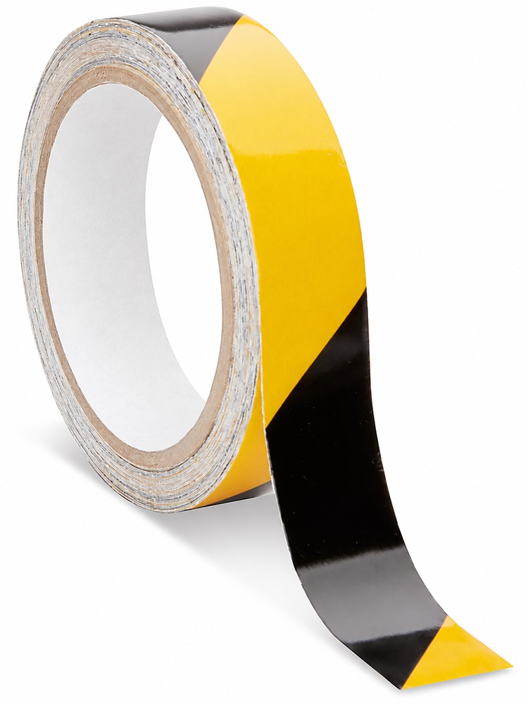 Reflective Tape - 1" x 10 yds, Black/Yellow