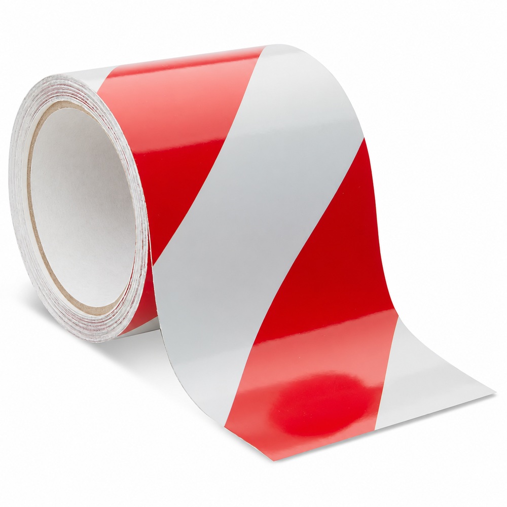 Reflective Tape - 4" x 10 yds, Red/White