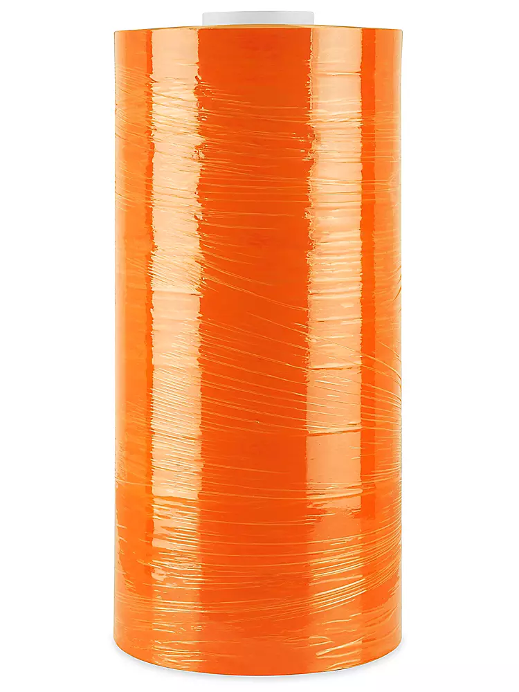 NorthEdge Machine Length Stretch Film - Cast, 80 gauge, 20" x 6,000', Orange