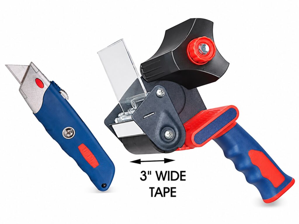 NorthEdge Sure Grip Knife and Tape Dispenser Combo - 3"