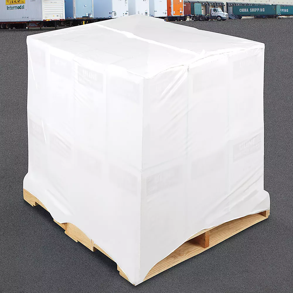 UVI Shrink Pallet Bags - White, 4 Mil, 50 x 42 x 66"
