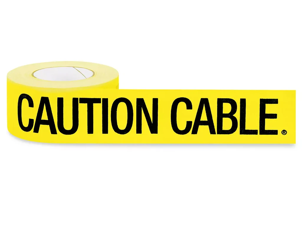 Gaffer's Tape - "Caution Cable", 3" x 50 yds