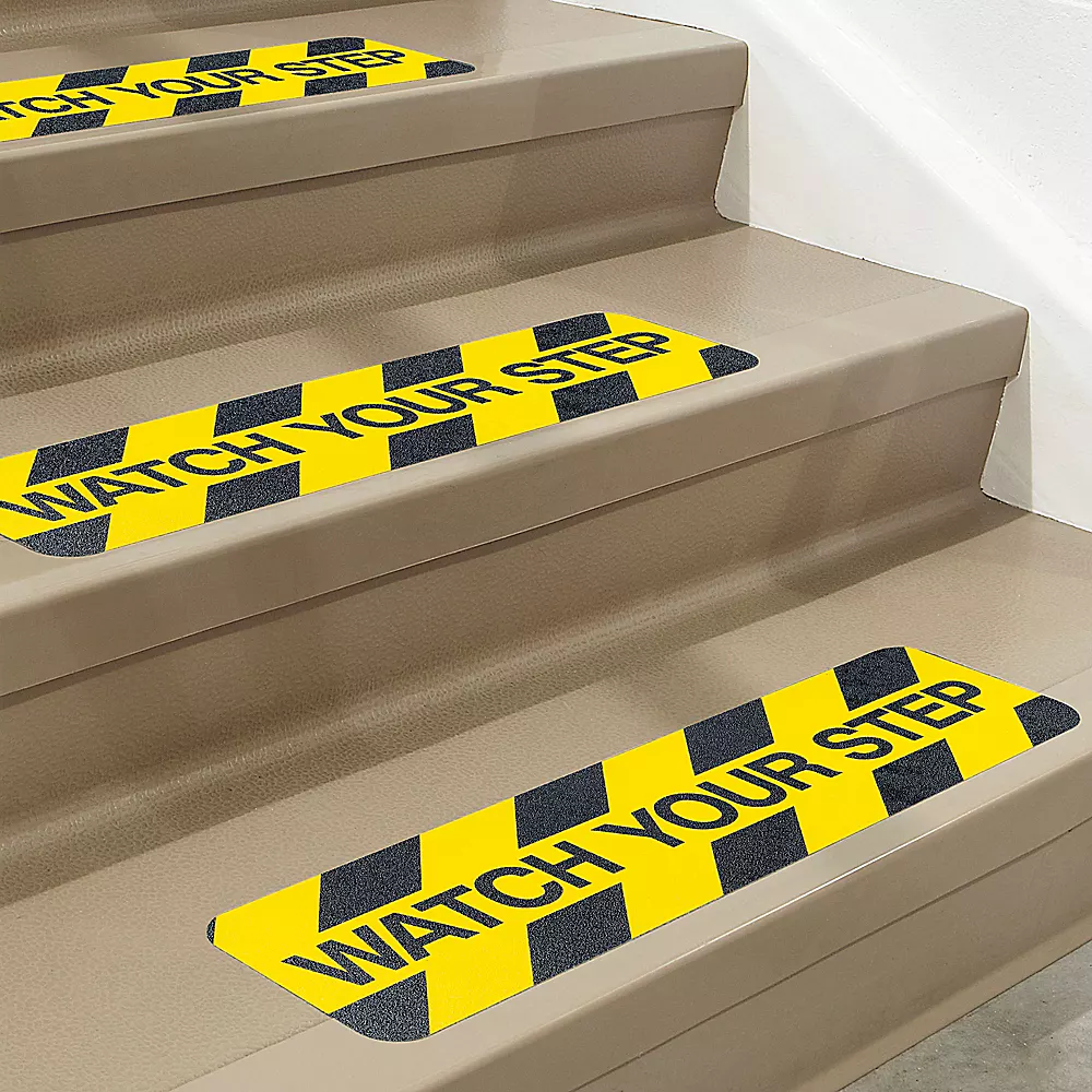 Anti-Slip Treads - "Watch Your Step", 6 x 24"