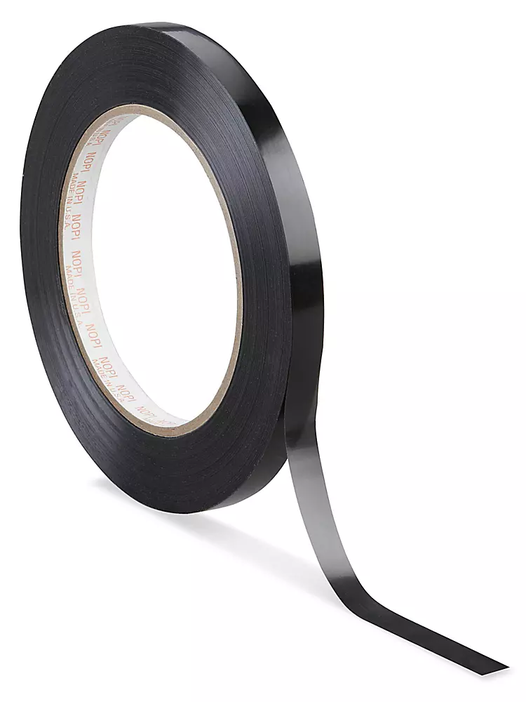Tesa 4092 Strapping Tape - 3/8" x 60 yds, Black