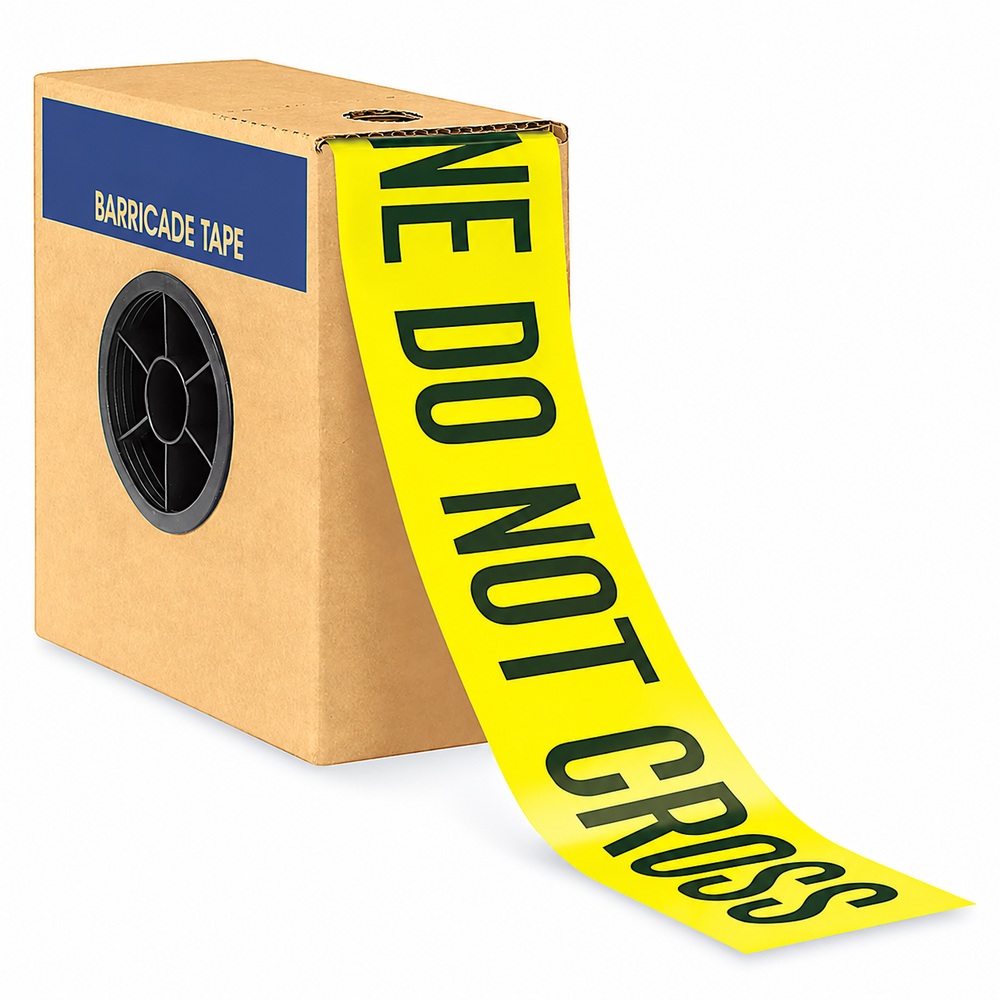 Barricade Tape - 3" x 1,000', "Police Line Do Not Cross"