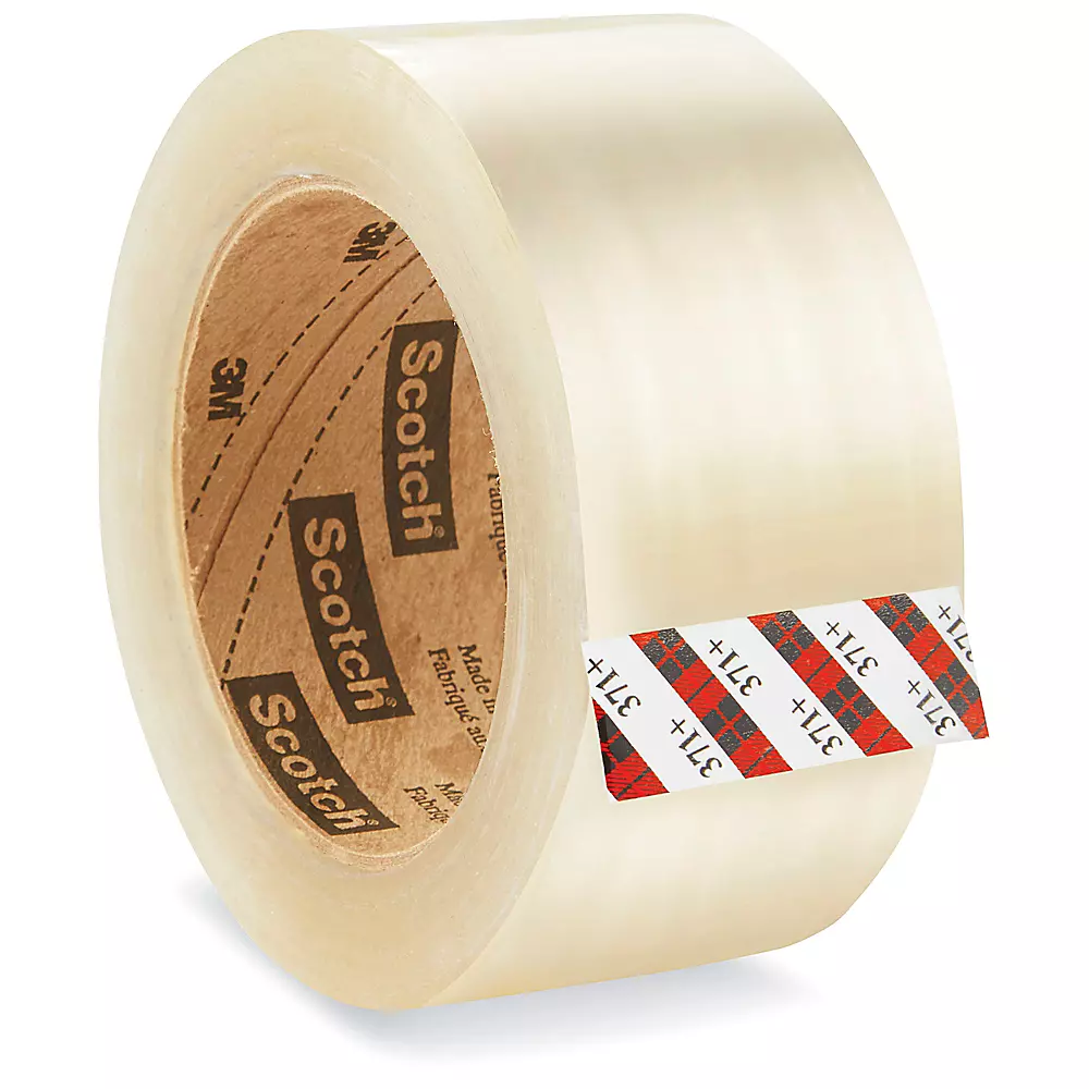 3M 371+ Carton Sealing Tape - 2" x 110 yds, Clear