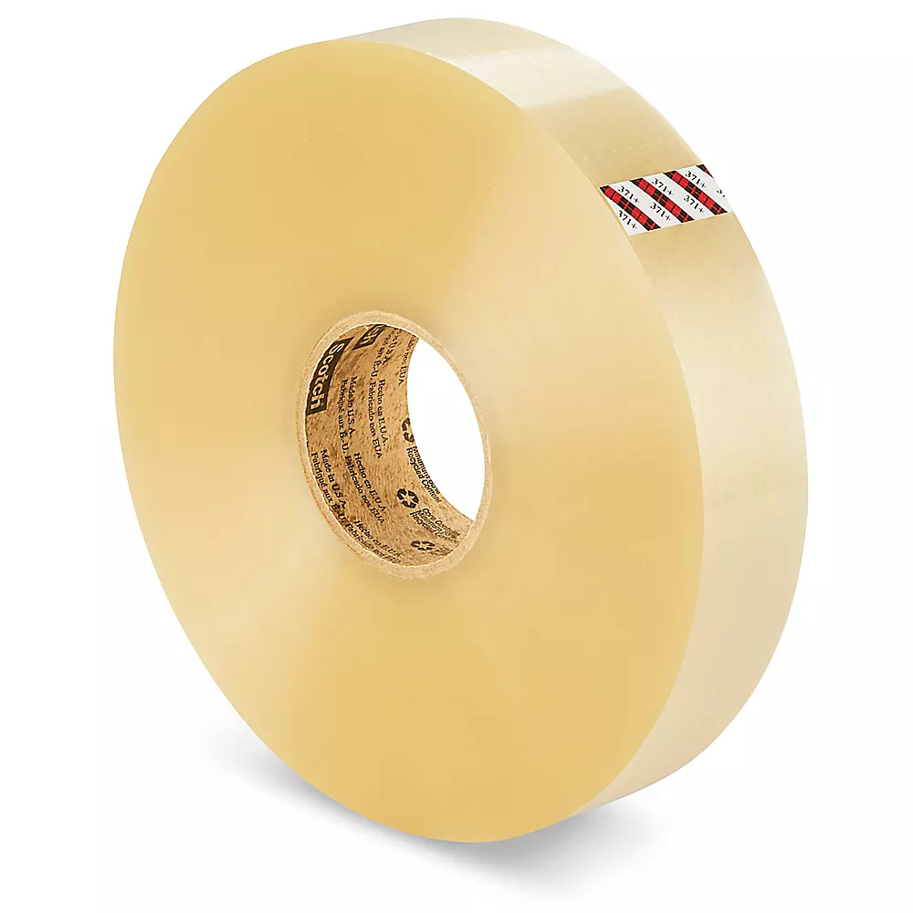3M 371+ Hot Melt Machine Length Tape - 2" x 1,000 yds, Clear