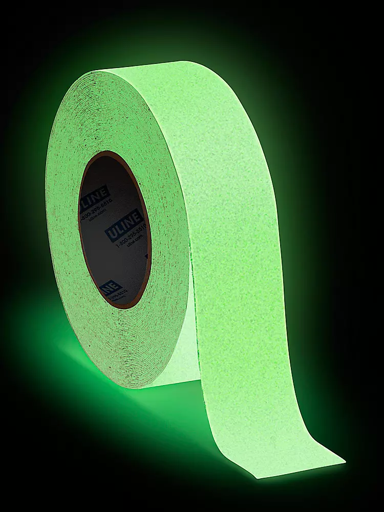 Glow-In-The-Dark Anti-Slip Tape - 2" x 60', White