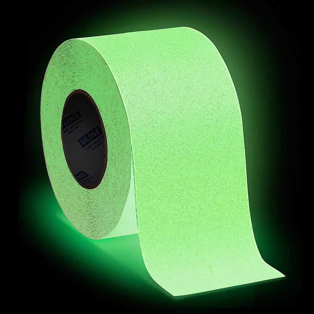 Glow-In-The-Dark Anti-Slip Tape - 4" x 60', White