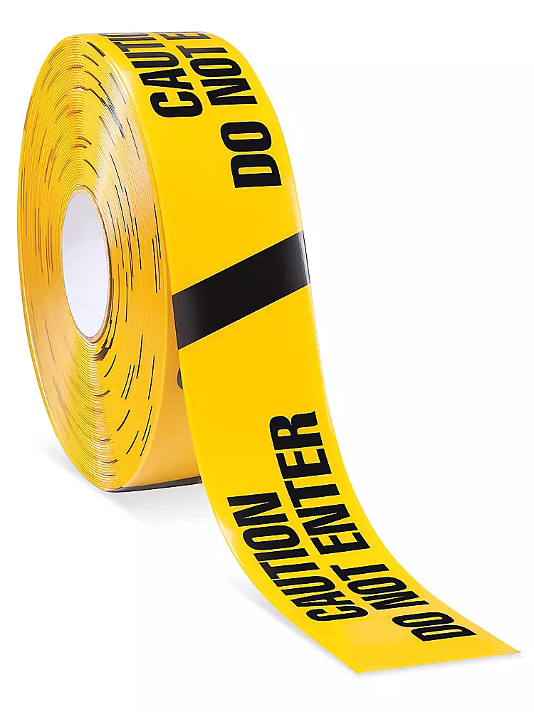 Mighty Line® Deluxe Safety Message Tape - "Caution Do Not Enter", 3" x 100'