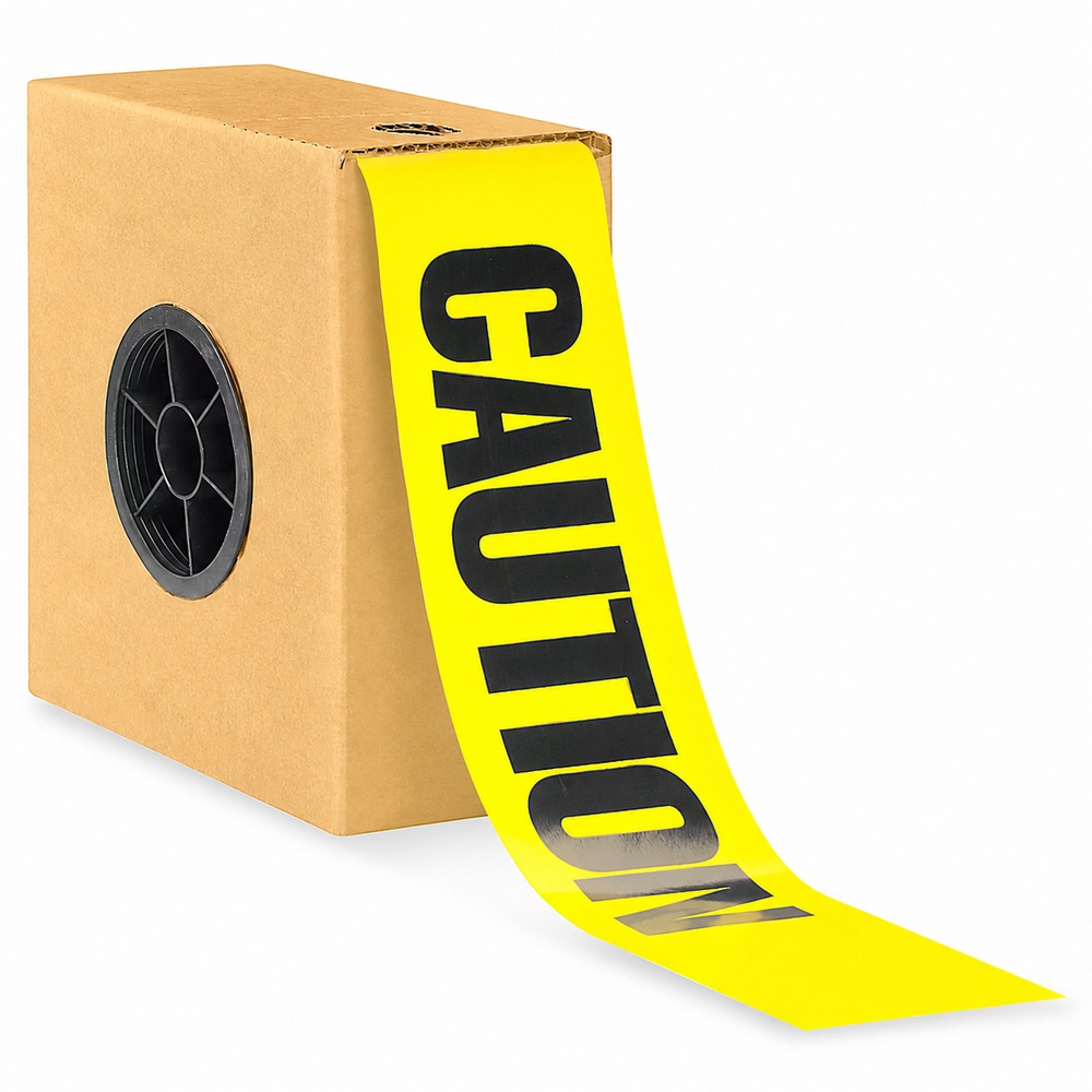 Barricade Tape - 3" x 1,000', "Caution"