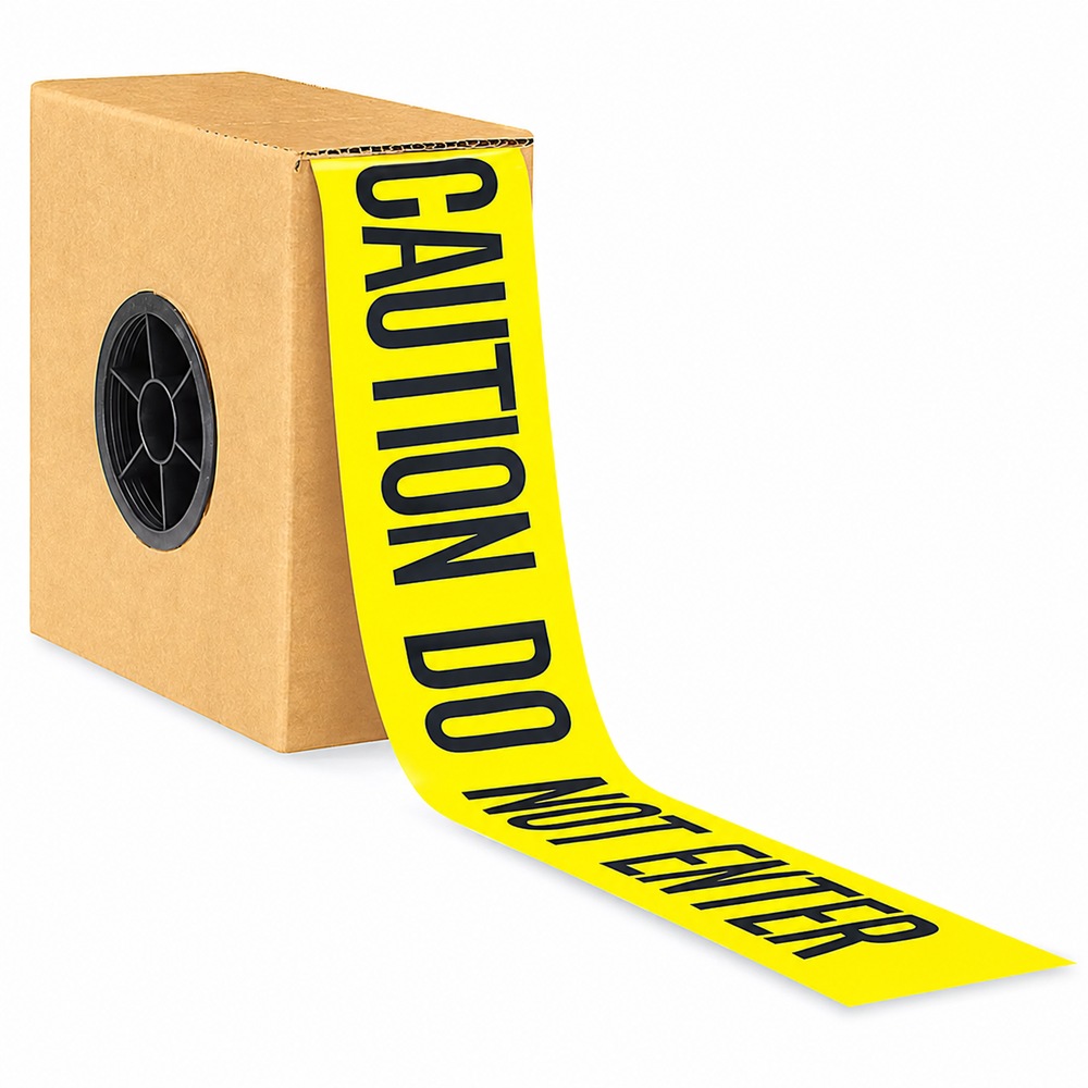 Barricade Tape - 3" x 1,000', "Caution Do Not Enter"