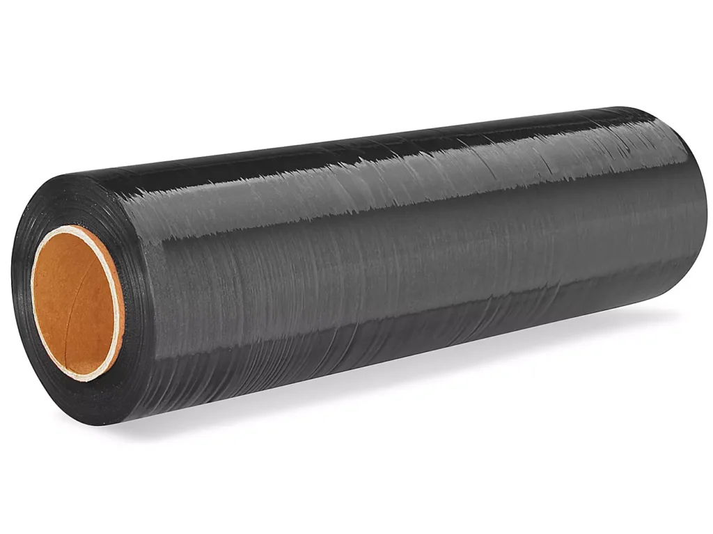 NorthEdge Color Tinted Stretch Wrap - Cast, 80 gauge, 18" x 1,500', Black