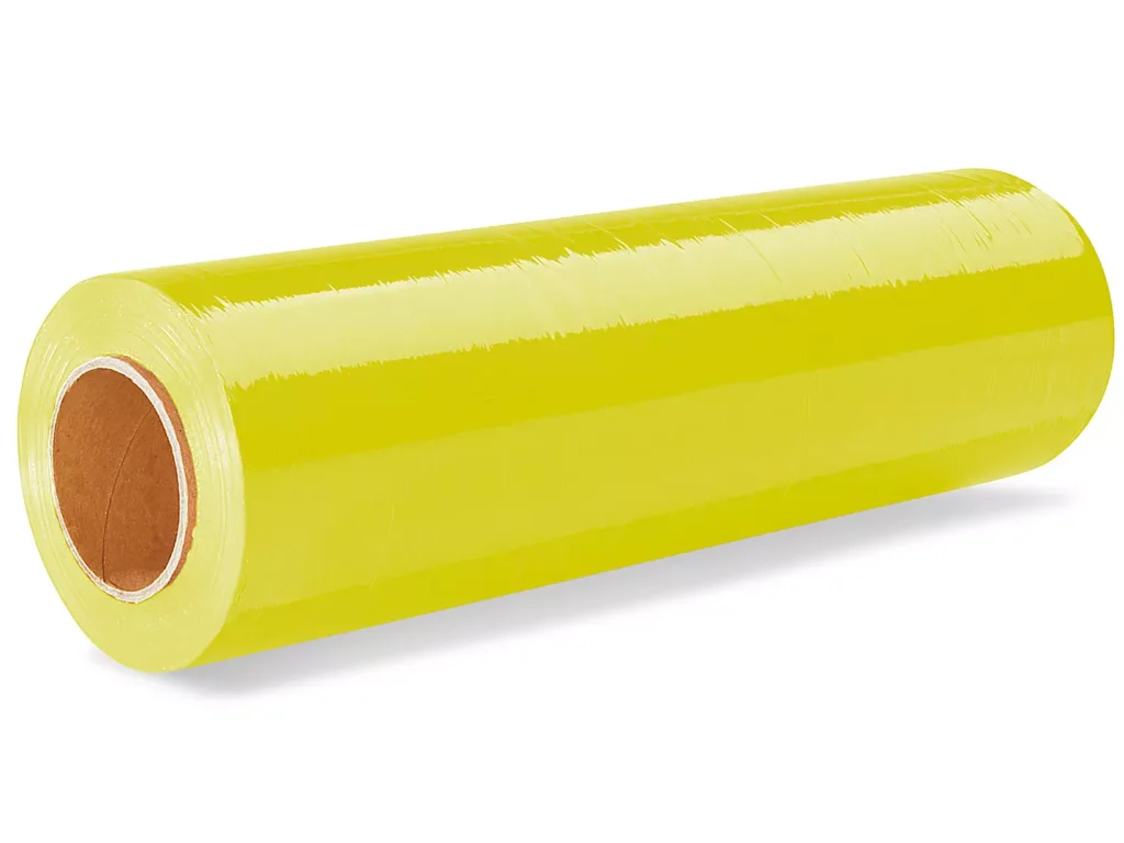 NorthEdge Color Tinted Stretch Wrap - Cast, 80 gauge, 18" x 1,500', Yellow