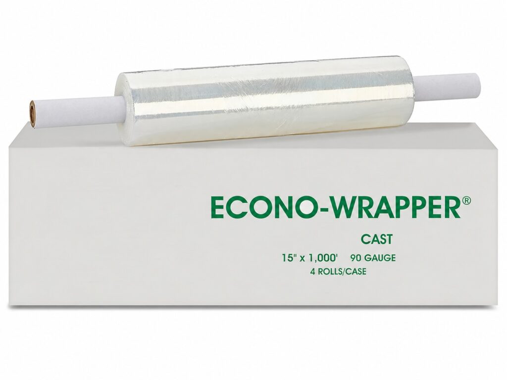 NED Econo-Wrapper - Cast, 90 gauge, 15" x 1,000'