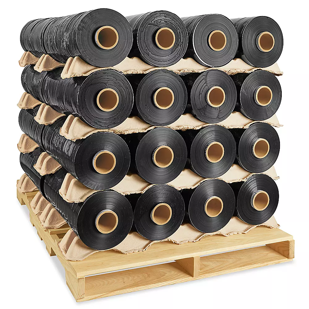 NorthEdge Machine Length Stretch Film Skid Lot - Cast, 80 gauge, 20" x 6,000', Black Opaque