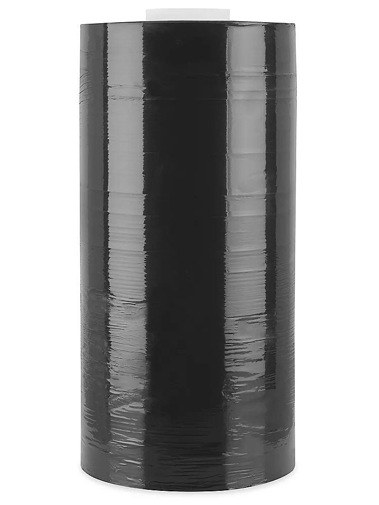NorthEdge Machine Length Stretch Film - Cast, 80 gauge, 20" x 6,000', Black Opaque
