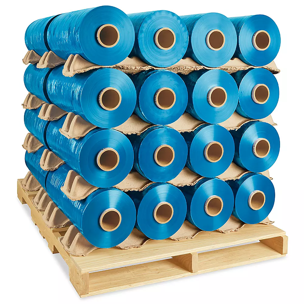 NorthEdge Machine Length Stretch Film Skid Lot - Cast, 80 gauge, 20" x 6,000', Blue