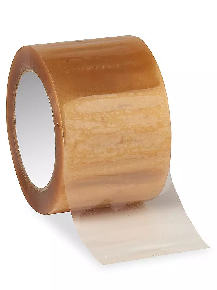 Natural Rubber Adhesive Tape - Polypropylene, 3" x 110 yds, 1.6 Mil, Clear