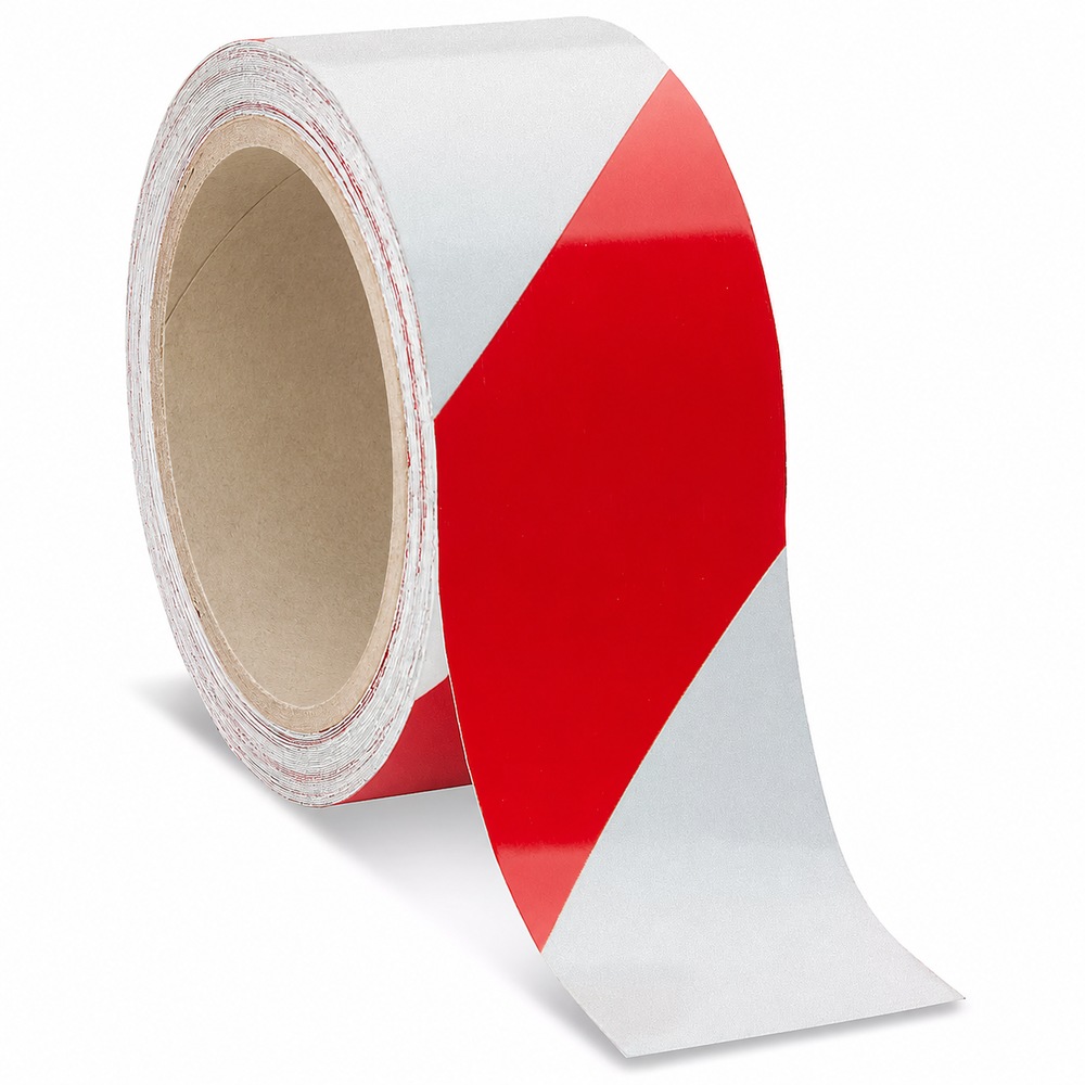 Reflective Tape - 2" x 10 yds, Red/White
