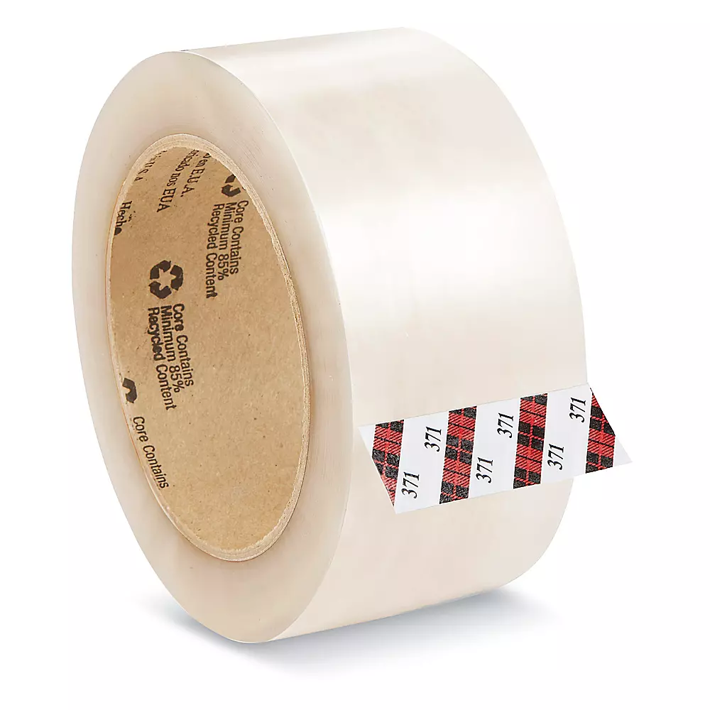 3M 371 Carton Sealing Tape - 2" x 110 yds, Clear