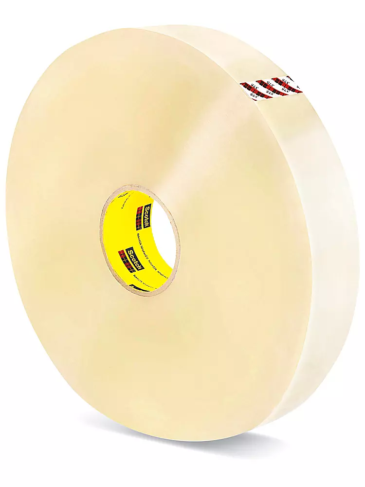 3M 375 Hot Melt Machine Length Tape - 2" x 1,000 yds, Clear