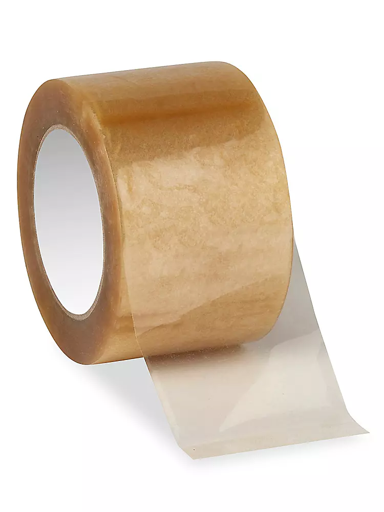 Natural Rubber Adhesive Tape - Silent Polypropylene, 3" x 110 yds, Clear