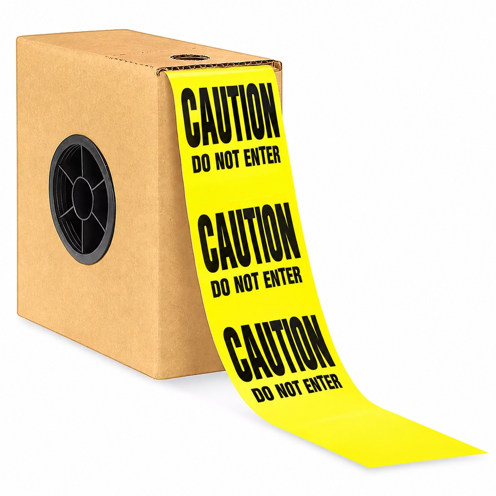 Blank Barricade Tape - 3" x 1,000', Yellow