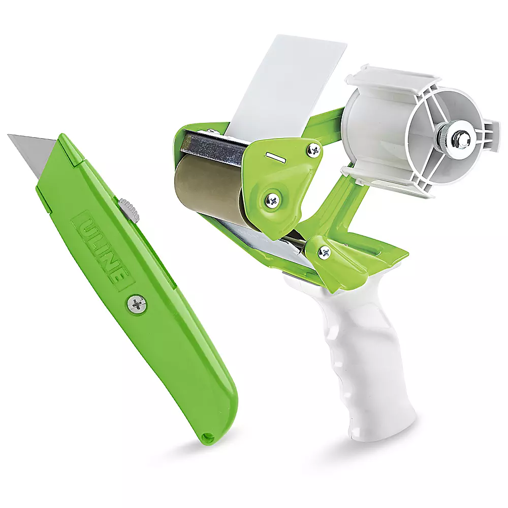 NorthEdge Lime Green Knife and Tape Dispenser Combo